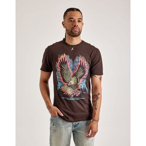 Paradise Lost Eagle Graphic Tee Flame Art Streetwear Shirt  Brown Men’s Size M
